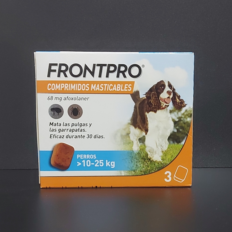 FRONTPRO COMPRIMIDOS MASTICABLES PERROS >10-25 KG 3 COMPRIMIDOS