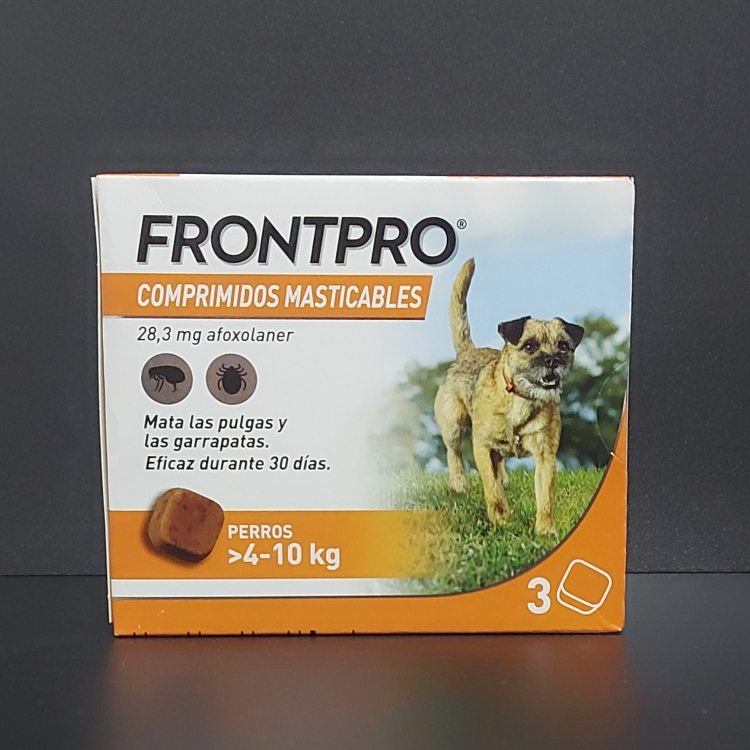 FRONTPRO COMPRIMIDOS MASTICABLES PERROS 4-10 KG 3 COMPRIMIDOS