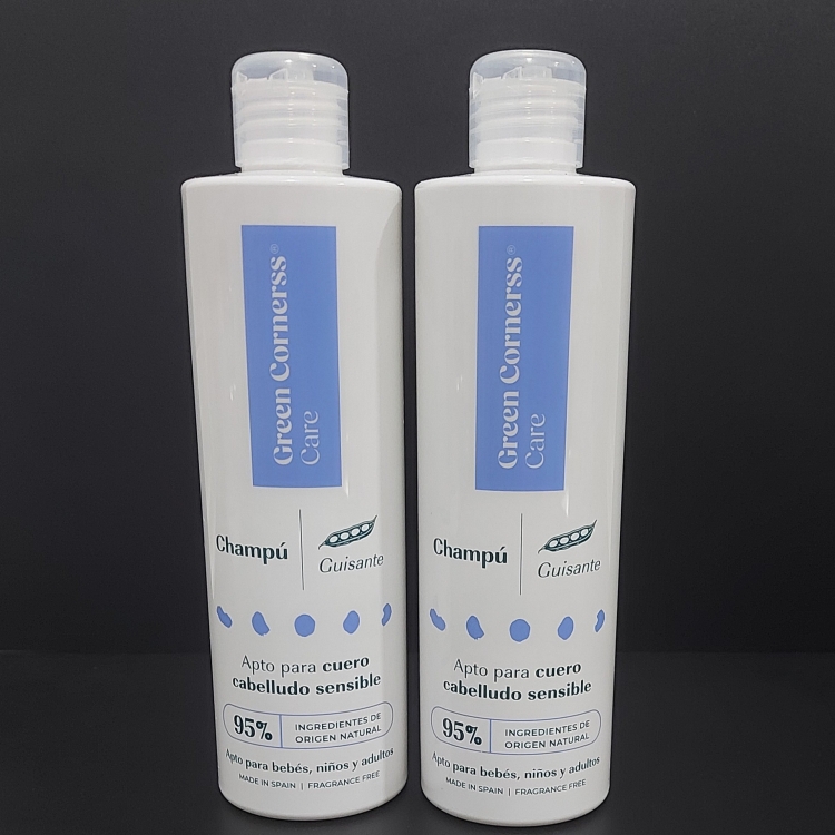 CHAMPÚ DE GUISANTE PARA CUERO CABELLUDO SENSIBLE 300 ML GREEN CORNERSS 
