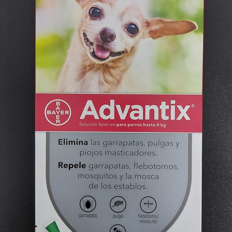 ADVANTIX 4 PIPETAS PERROS MENOS DE 4 KG