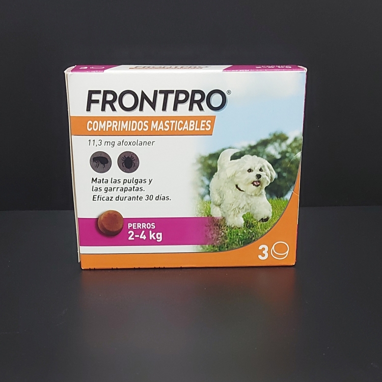 FRONTPRO COMPRIMIDOS MASTICABLES PERROS 2-4 KG 3 COMPRIMIDOS