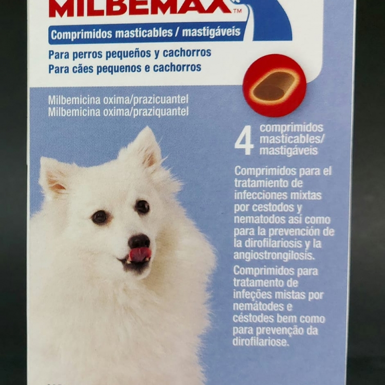MILBEMAX 4 COMP. PARA PERROS PEQUEÑOS Y CACHORROS. Medicamento sujeto a prescripción veterinaria. Requiere envío previo de receta veterinaria a info@farmaciaalmajano.com